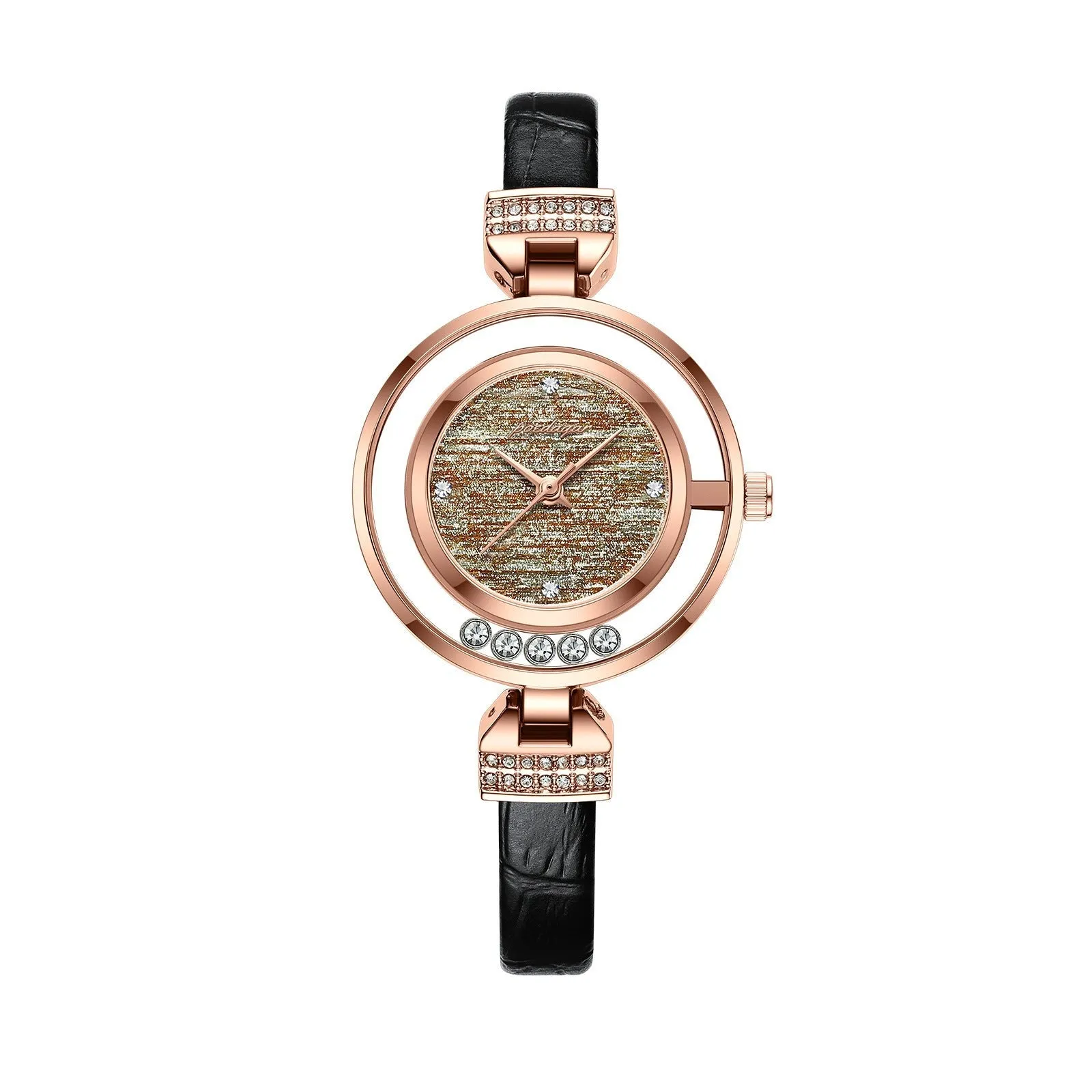 Women's Fashionable and Elegant Dress, Leather Analog Quartz Luxury Watch