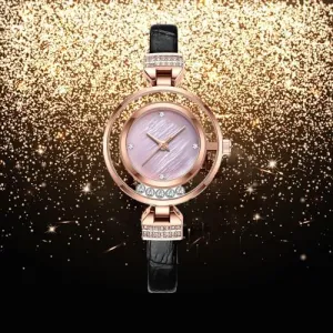 Women's Fashionable and Elegant Dress, Leather Analog Quartz Luxury Watch