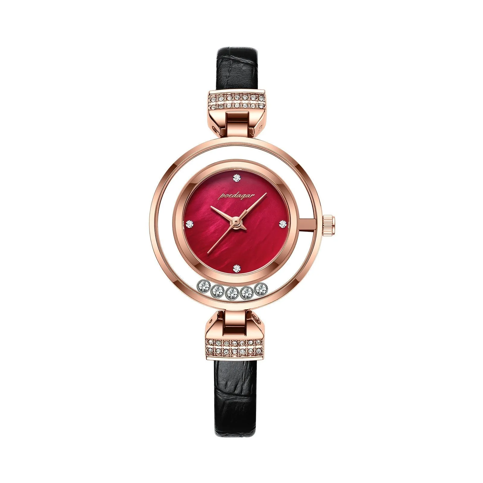 Women's Fashionable and Elegant Dress, Leather Analog Quartz Luxury Watch