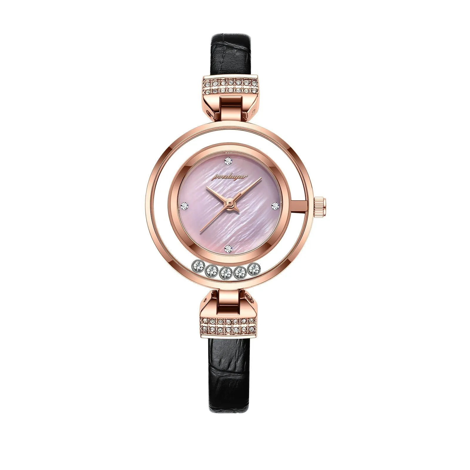 Women's Fashionable and Elegant Dress, Leather Analog Quartz Luxury Watch